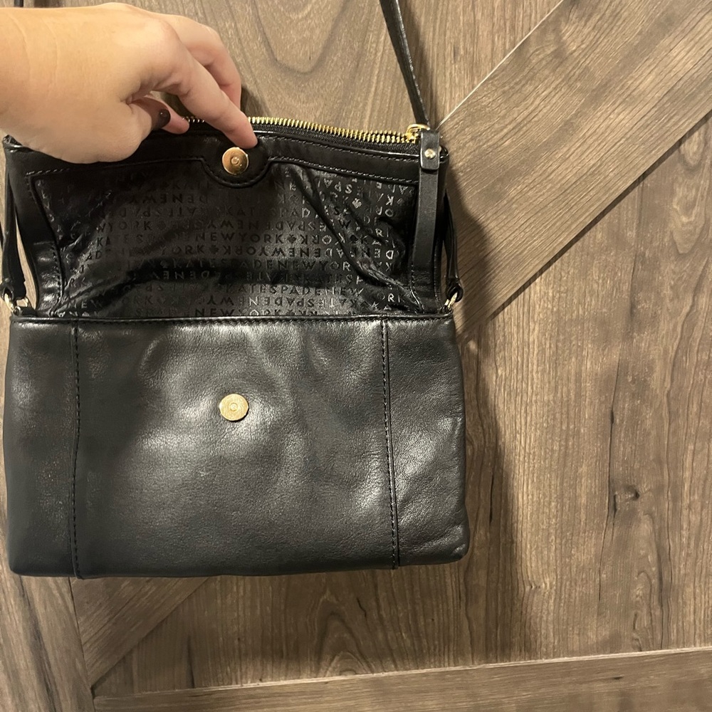 Kate Spade Black leather crossbody handbag